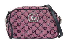 Supreme Marmont Small Crossbody, Canvas, Pink, 447632, B/DB, 2*